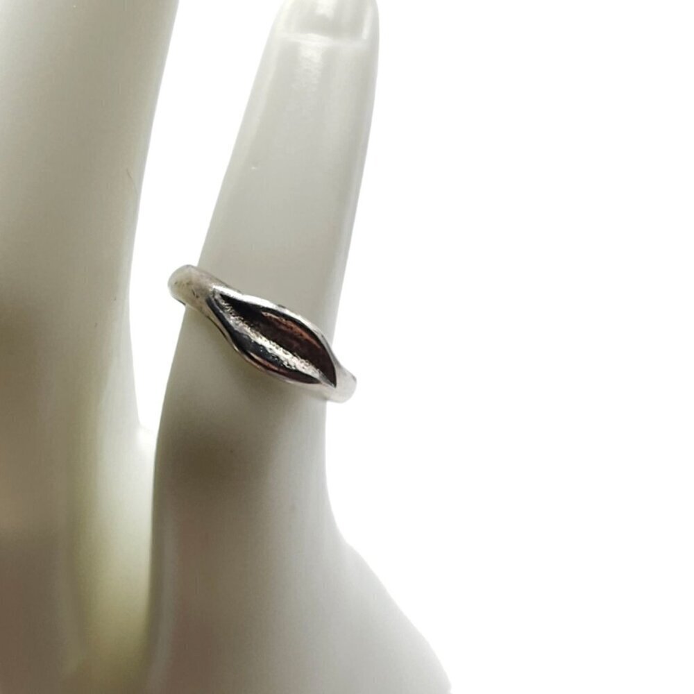 Sterling Silver Band Ring Adjustable Size 2 Pinkie or Toe Ring Vintage